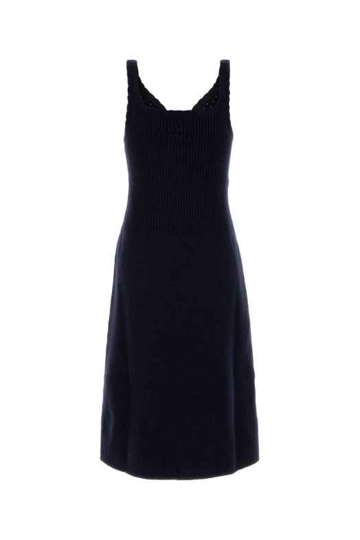 Navy blue wool dress Blue MIU MIU (MMA913SOOO18H1)