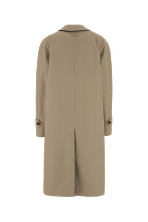 Бежевый двусторонний тренч из габардина MIU MIU (MS2131SOOO1798)