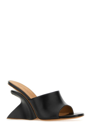 Black leather Jug mules Black OFF WHITE (OWIJ042S24LEA001) Black leather Jug mules Black OFF WHITE (OWIJ042S24LEA001)
