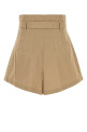 Бежевые шорты из поплина PRADA (P205IHSOOO1XV2) Бежевые шорты из поплина PRADA (P205IHSOOO1XV2)