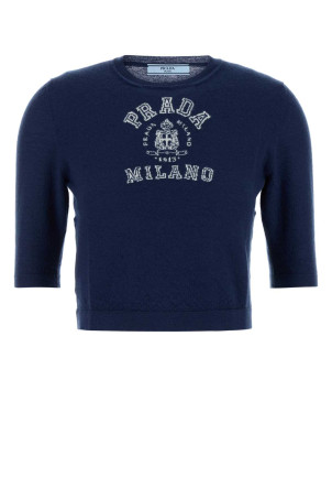 Blue cashmere sweater PRADA (P24L2ZSOOO16NZ) Blue cashmere sweater PRADA (P24L2ZSOOO16NZ)