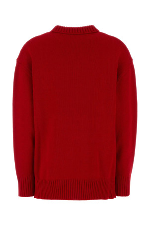 Червоний вовняний светр оверсайз PRADA (P24V2PSOOO18JO)