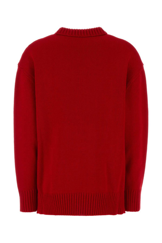 Червоний вовняний светр оверсайз PRADA (P24V2PSOOO18JO)