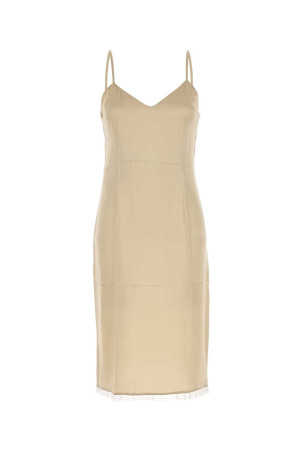 Бежеве атласне плаття PRADA (P3O79SOOO16MV)