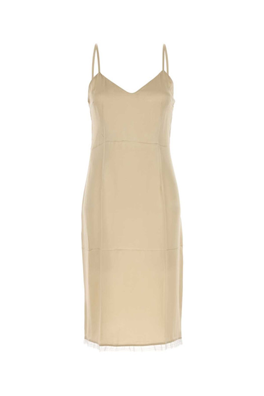 Бежеве атласне плаття PRADA (P3O79SOOO16MV)
