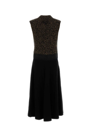 Two-tone wool blend dress Black PRADA (P3Q20RSOOO17Z6)