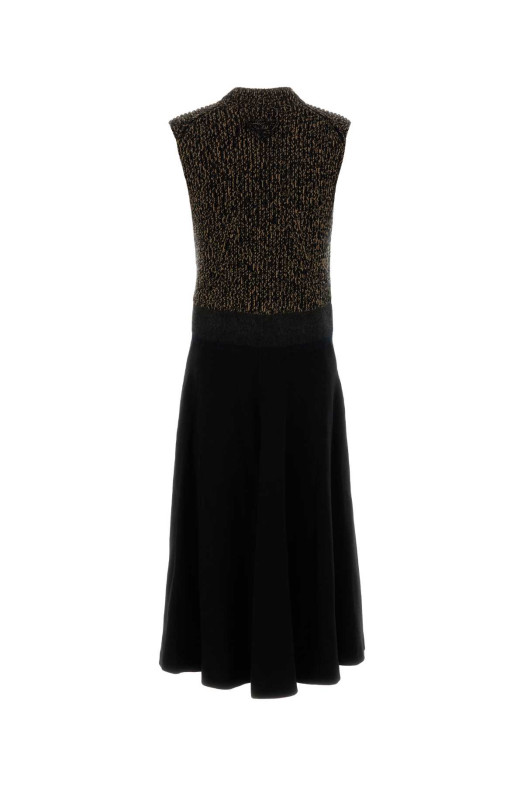 Two-tone wool blend dress Black PRADA (P3Q20RSOOO17Z6)
