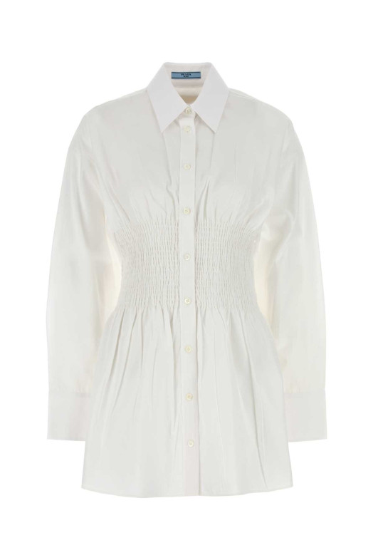 White poplin shirt Black PRADA (P401IRSOOO1XV2)