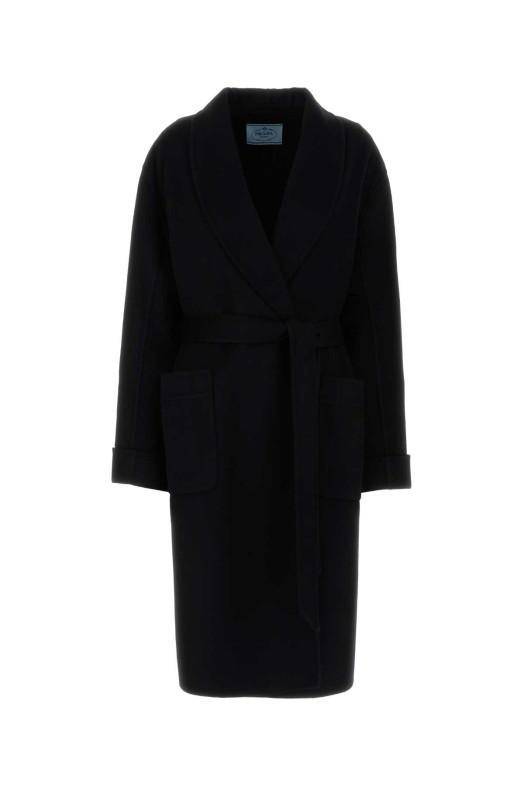 Black wool blend coat Black PRADA (P663SSOOO179B) Black wool blend coat Black PRADA (P663SSOOO179B)