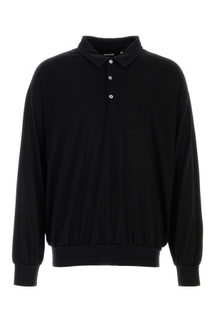 Black wool polo shirt NANAMICA (S25FH067E)