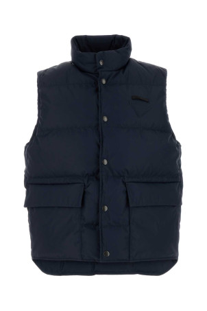 Navy blue Re-Nylon sleeveless down jacket PRADA (SGC861SOOO17PM) Navy blue Re-Nylon sleeveless down jacket PRADA (SGC861SOOO17PM)