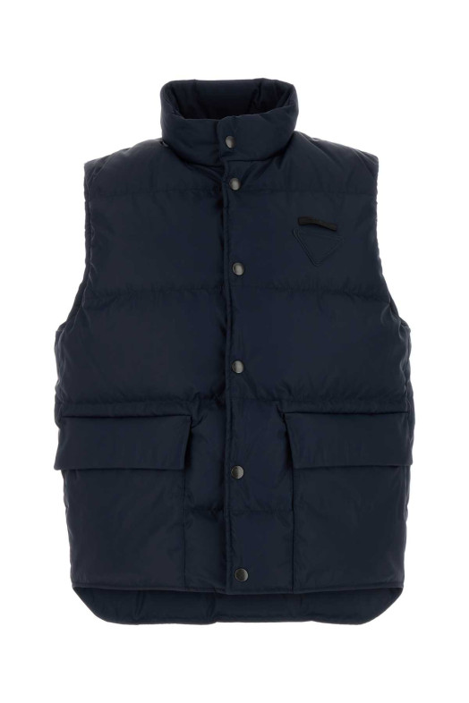 Navy blue Re-Nylon sleeveless down jacket PRADA (SGC861SOOO17PM) Navy blue Re-Nylon sleeveless down jacket PRADA (SGC861SOOO17PM)