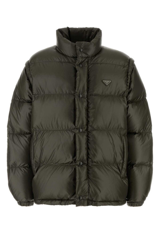 Olive green nylon down jacket PRADA (SGC863SOOO17XS) Olive green nylon down jacket PRADA (SGC863SOOO17XS)