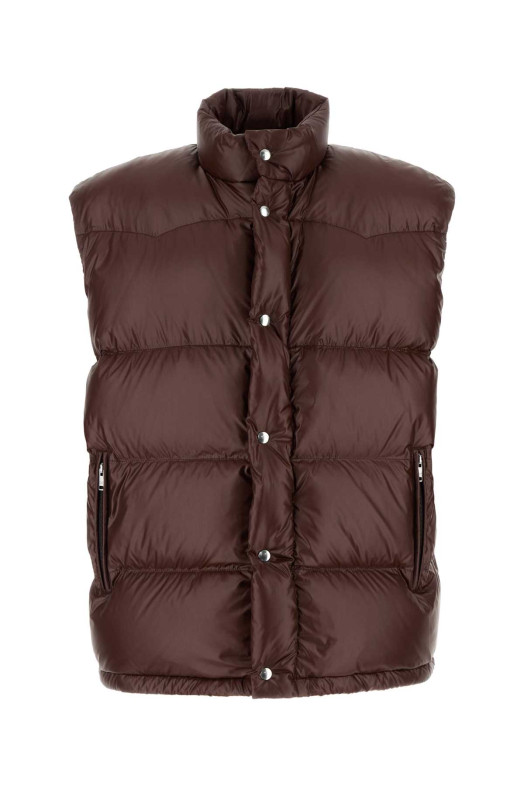 Chocolate Re-Nylon sleeveless down jacket PRADA (SGC996SOOO17XS) Chocolate Re-Nylon sleeveless down jacket PRADA (SGC996SOOO17XS)
