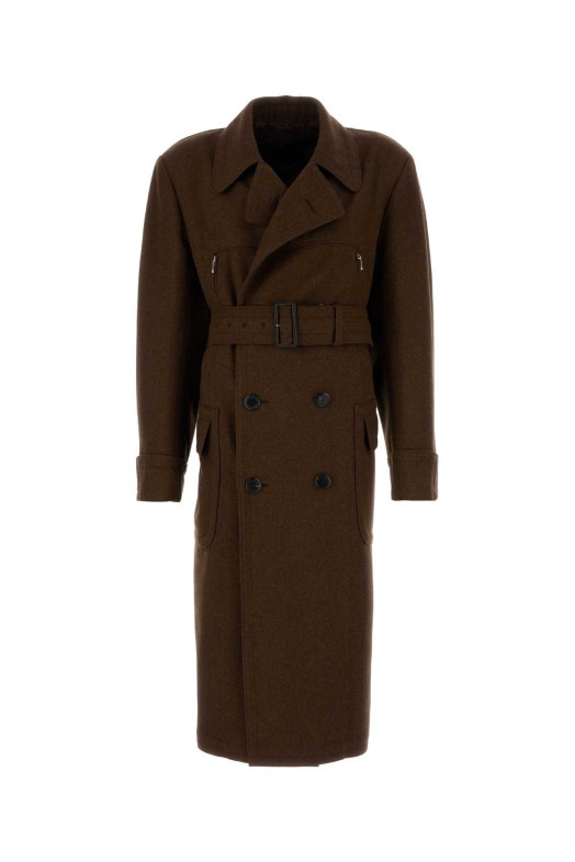 Brown wool coat PRADA (UC543ISOOO171M) Brown wool coat PRADA (UC543ISOOO171M)