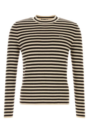 Свитер из шерсти с вышивкой PRADA (UMF125SOOO18FF) Свитер из шерсти с вышивкой PRADA (UMF125SOOO18FF)