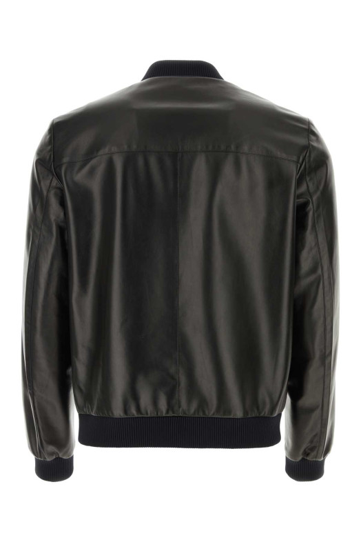 Black nappa leather reversible bomber jacket Black PRADA (UPW280SOOO038)