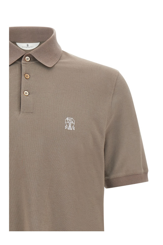 Piqué polo shirt Beige Piqué polo shirt Beige