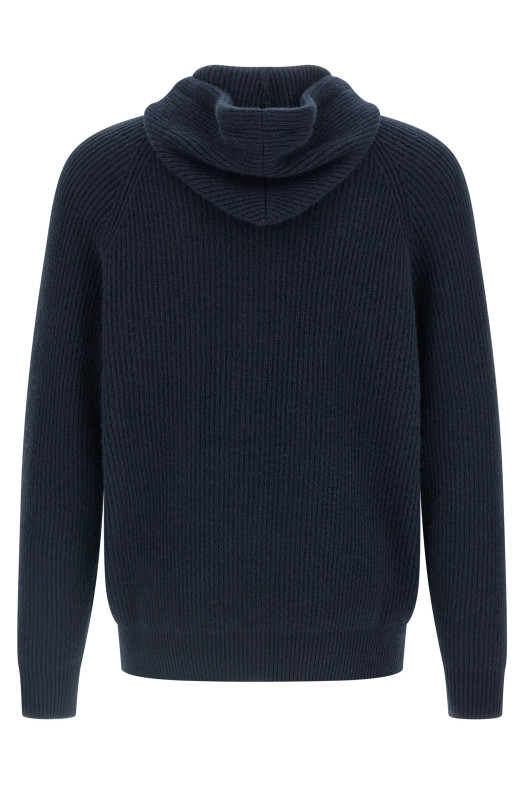 Кардиган з капюшоном Синій BRUNELLO CUCINELLI M22704806GCW425