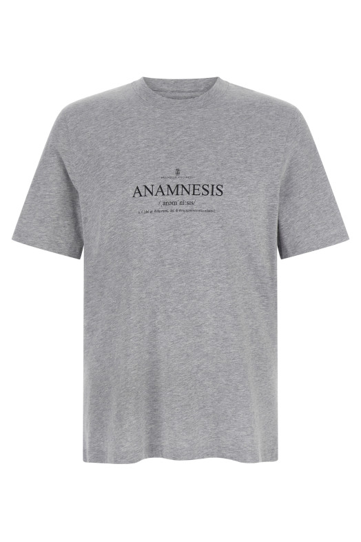 Футболка с принтом Серая BRUNELLO CUCINELLI M0B138495CDD83 Футболка с принтом Серая BRUNELLO CUCINELLI M0B138495CDD83