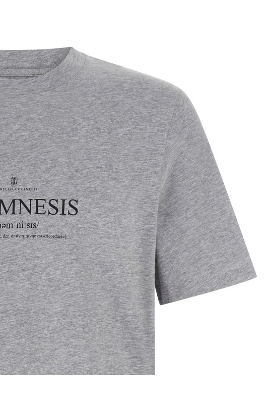 Футболка с принтом Серая BRUNELLO CUCINELLI M0B138495CDD83 Футболка с принтом Серая BRUNELLO CUCINELLI M0B138495CDD83