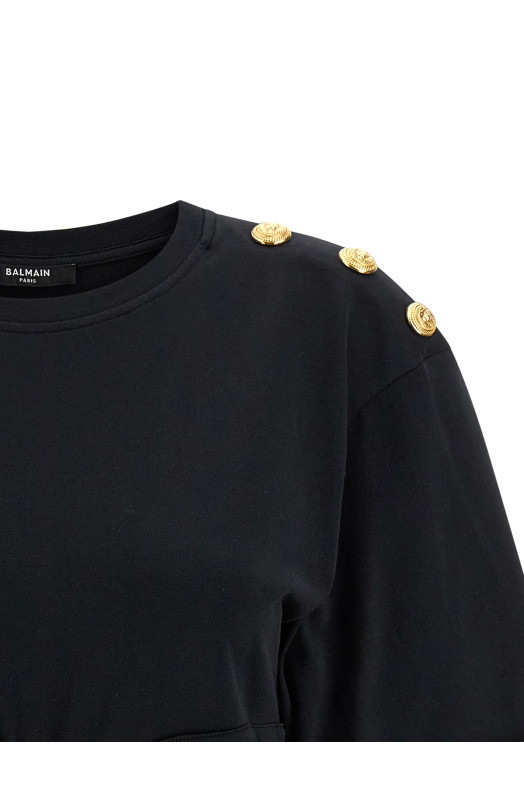 Knotted crop t-shirt Black Knotted crop t-shirt Black