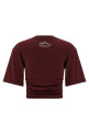 Knotted crop t-shirt Bordeaux Knotted crop t-shirt Bordeaux