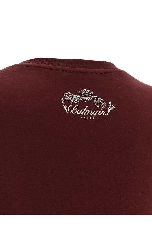 Knotted crop t-shirt Bordeaux Knotted crop t-shirt Bordeaux