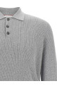 Honeycomb cotton polo shirt Gray