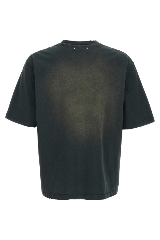 Used dyed cotton t-shirt Black Used dyed cotton t-shirt Black