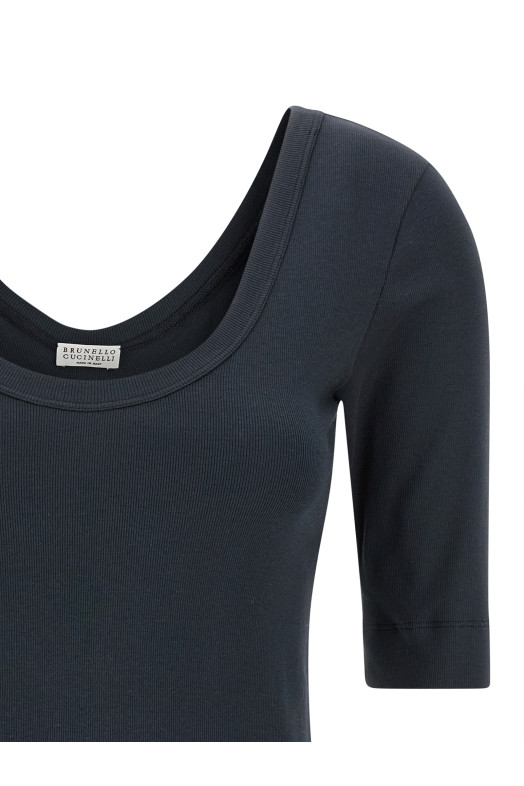 Футболка Monile Blue BRUNELLO CUCINELLI M0TC8FX220C7186