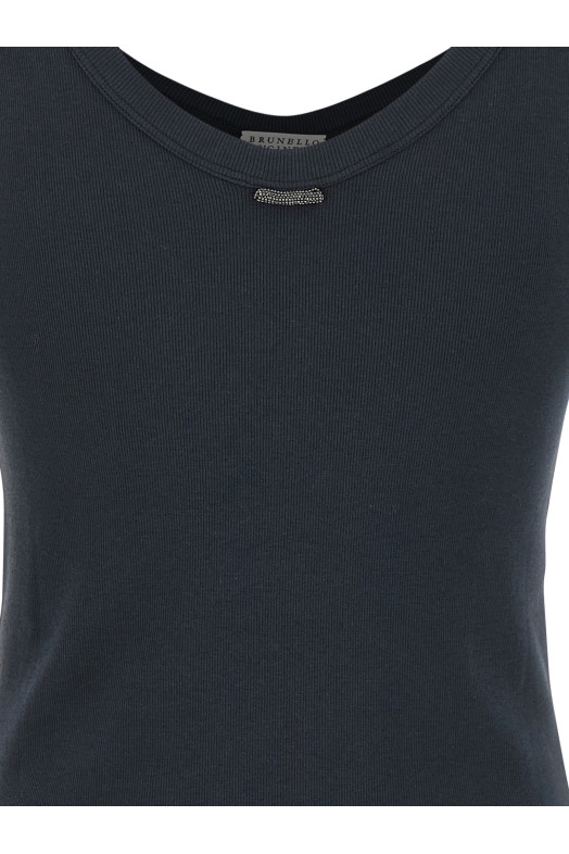 Футболка Monile Blue BRUNELLO CUCINELLI M0TC8FX220C7186