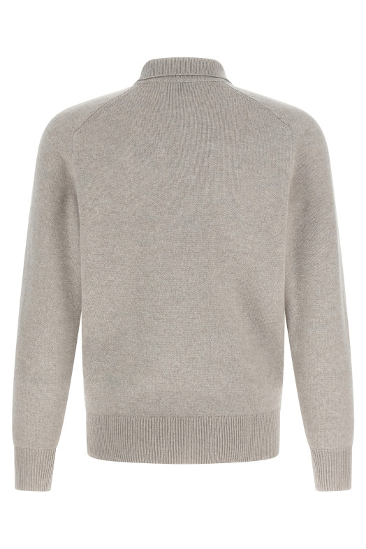 Кашемірова сорочка-поло Бежева BRUNELLO CUCINELLI M22707005CTO75