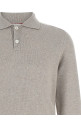 Кашемірова сорочка-поло Бежева BRUNELLO CUCINELLI M22707005CTO75