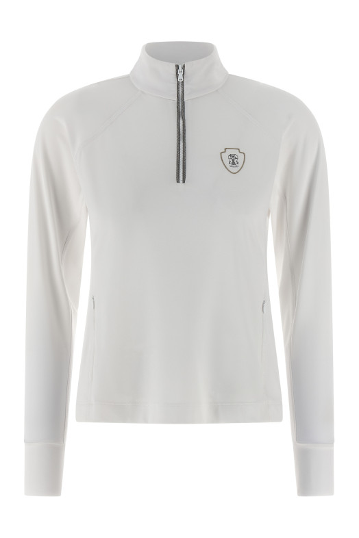 'Precious Half Zip' sweater White