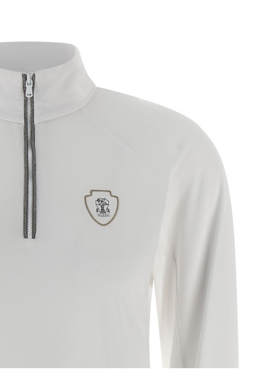 'Precious Half Zip' sweater White