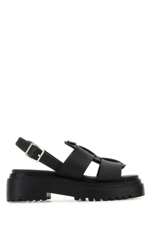 Black leather sandals Black PRADA (1X103OF0553LKK)