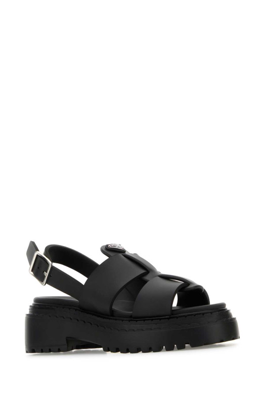 Black leather sandals Black PRADA (1X103OF0553LKK)
