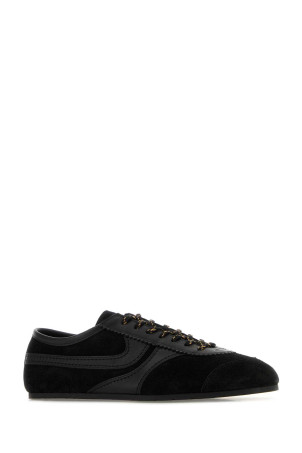 Black suede and leather sneakers DRIES VAN NOTEN (252021726126)