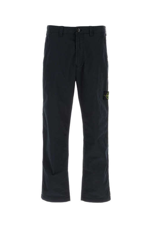 Navy blue stretch cotton pant Black STONE ISLAND (310003510)
