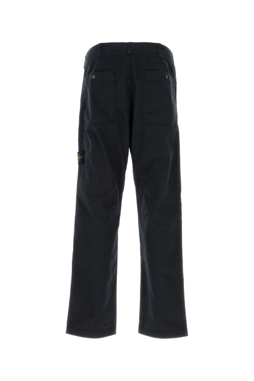 Navy blue stretch cotton pant Black STONE ISLAND (310003510)