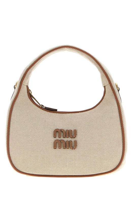 Two-tone canvas handbag MIU MIU (5BC125VOWFACRN) Two-tone canvas handbag MIU MIU (5BC125VOWFACRN)