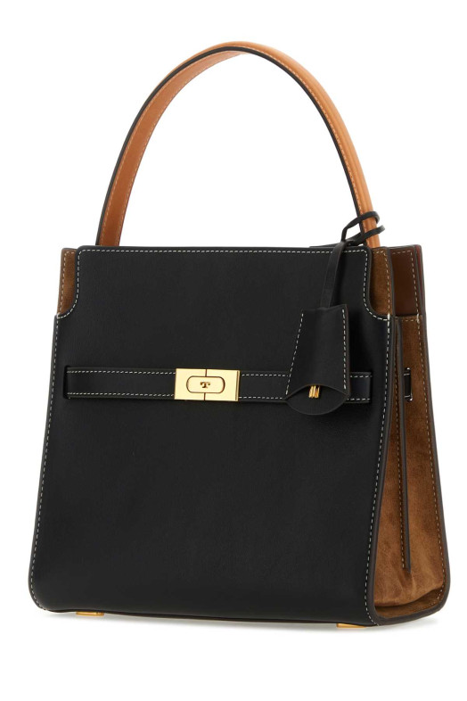 Two-tone leather small Double Lee Radziwill handbag TORY BURCH (61302) Two-tone leather small Double Lee Radziwill handbag TORY BURCH (61302)