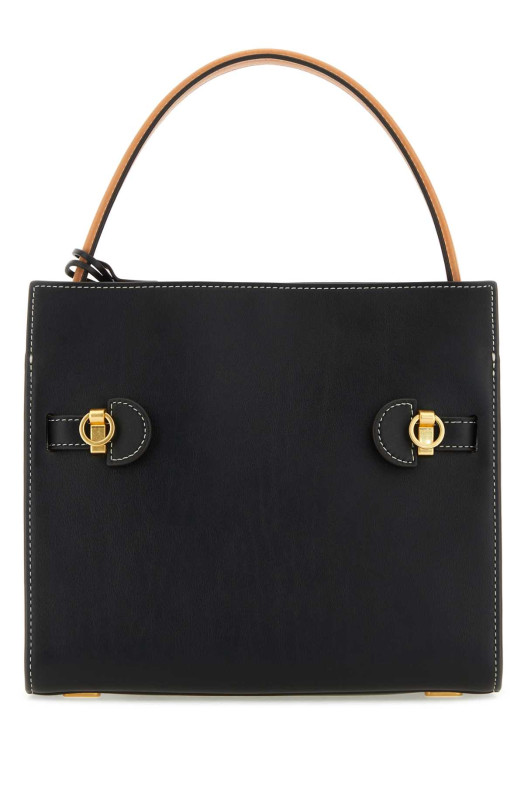 Two-tone leather small Double Lee Radziwill handbag TORY BURCH (61302) Two-tone leather small Double Lee Radziwill handbag TORY BURCH (61302)