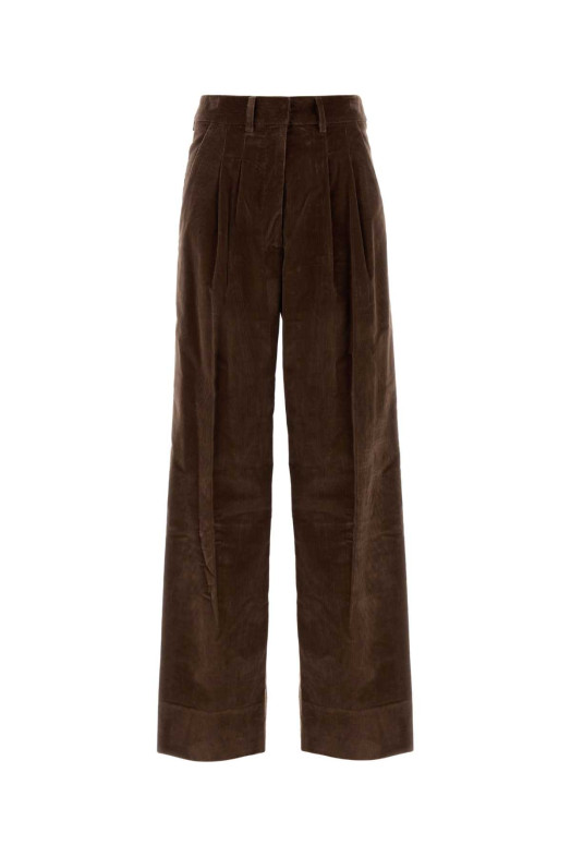 Brown stretch corduroy palazzo pant PT TORINO (CDVSFKZ00STDPG81) Brown stretch corduroy palazzo pant PT TORINO (CDVSFKZ00STDPG81)