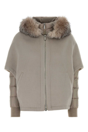 Dove grey polyester Pegaso down jacket MOORER (PEGASOCWR) Dove grey polyester Pegaso down jacket MOORER (PEGASOCWR)
