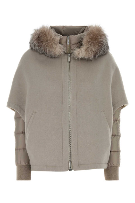 Dove grey polyester Pegaso down jacket MOORER (PEGASOCWR) Dove grey polyester Pegaso down jacket MOORER (PEGASOCWR)