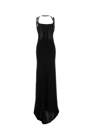 Black crepe long dress DSQUARED (S72CV0670S24588) Black crepe long dress DSQUARED (S72CV0670S24588)