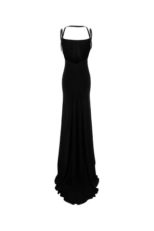 Black crepe long dress DSQUARED (S72CV0670S24588) Black crepe long dress DSQUARED (S72CV0670S24588)