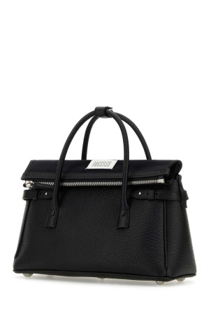Black leather 5AC East West handbag MAISON MARGIELA (SB2WD0076P4348)